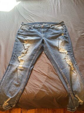 Rue21 Women’s Distressed Blue Boyfriend Jeans